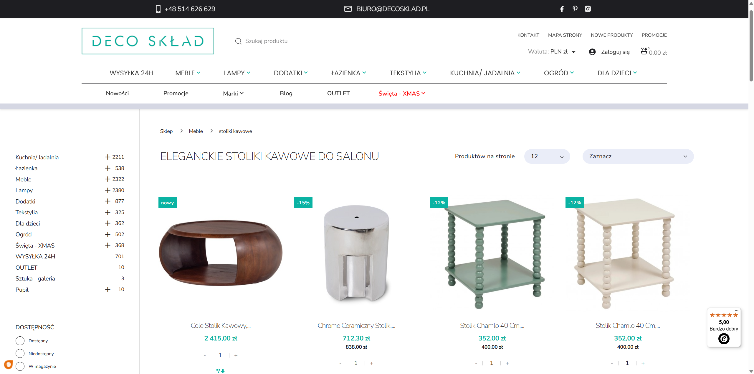 Eleganckie stoliki kawowe do salonu w duecie - dlaczego warto postawić na zestawy?
