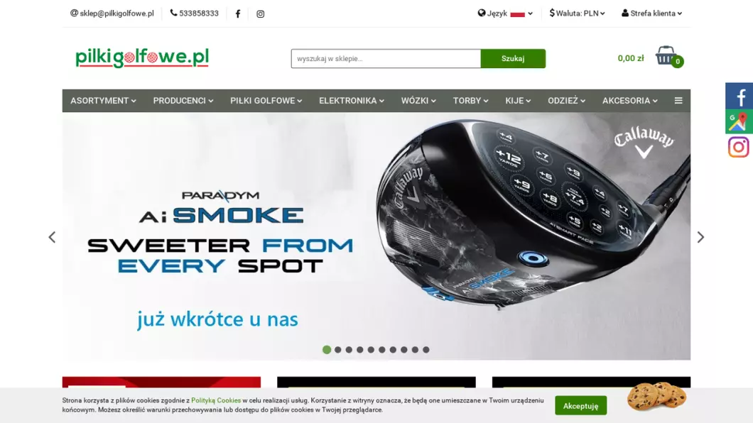 Sklep golfowy PiłkiGolfowe.pl
